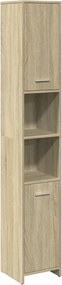 vidaXL Dulap de baie, stejar sonoma, 30x30x183,5 cm, PAL