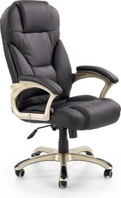 Scaun directorial DESMOND, negru, piele ecologica, 67x70x112/119 cm