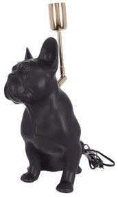 Lampa ceramica Bulldog negru mat h 35 cm