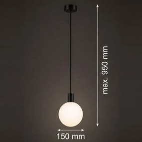 Argon 9005 - Lampă suspendată de exterior pe cablu ORE, 1xG9/6W/230V, neagră