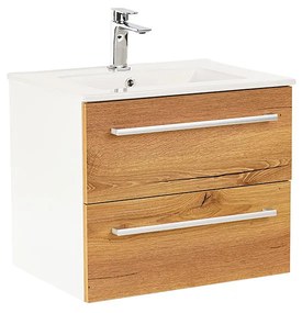 Dulap inferior Vario Clam 60 cu lavoar, stejar alb
