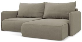 Colțar bej extensibil/cu spațiu de depozitare (cu colț pe partea dreaptă) Nanea – Makamii