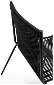 Scaune de dining negre stivuibile 2 buc. din metal Emily – Marckeric