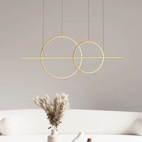 Lustră LED pe cablu Zuma Line MD7358-2A-3GT CHOLET LED/34W/230V auriu