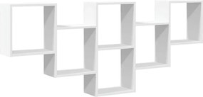 vidaXL Raft de perete, alb, 159x18x66 cm, lemn prelucrat