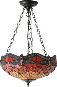 Endon 64076 - Lustru suspendat pe lanț Tiffany DRAGONFLY 3xE27/60W/230V Ø 41 cm