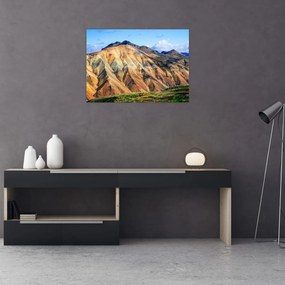 Tablou pe sticlă - Landmannalaugar (70x50 cm)