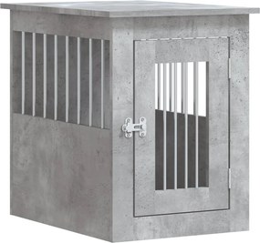 vidaXL Ladă pentru câini, gri beton, 45x62x59 cm, lemn prelucrat
