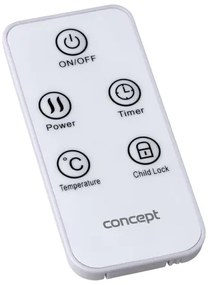 Concept KS4010 - Încălzitor/convector electric 2000W IP24 negru+telecomandă