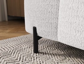 Taburet Tapitat cu Picioare Ferivo, 140x70x40 cm, alb bouclé – Royal 01