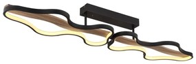 Plafoniera design industrial Bezzy negru, maro