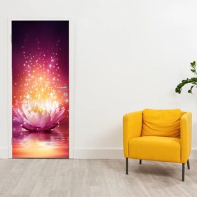 Fototapet pentru ușă - floare de lotus (95x205cm)