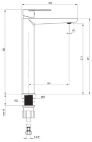 Deante BGA_020K - baterie pentru lavoar ALPINIA, crom lucios