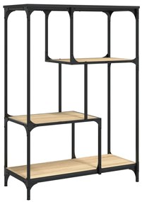 vidaXL Raft de cărți stejar sonoma, 81x36x115 cm, lemn compozit/oțel