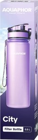 Sticla cu filtru pentru apa Aquaphor City 160042, 500 ml, Tritan, Carbune activ, Aqualen, Capac cu inchidere, Lavanda