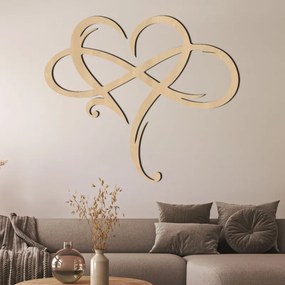 SENTOP | Pictură murală din lemn cu motiv de inimă | LOVE