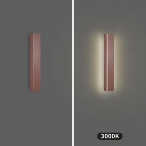 Brilagi - Aplică LED de perete pentru exterior LINEAR, 8W, 230V, 3000K, IP65, 30 cm, maro, CRI 90