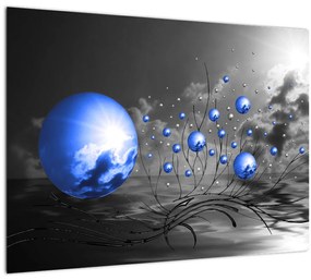 Tabloul bilelor albastru închis (70x50 cm)