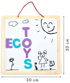 Tablă magnetică educațională cu litere 3in1