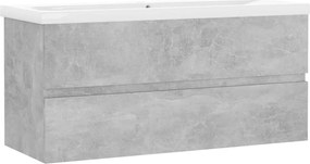 vidaXL Dulap cu chiuvetă încorporată, gri beton, lemn prelucrat