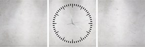 Tablou - Perete de beton cu lumini (cu ceas) (90x30 cm)