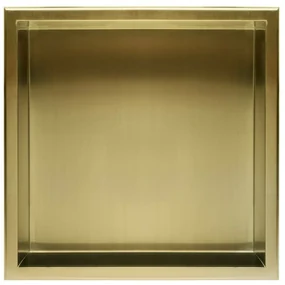 Raft incastrat patrat auriu periat Rea 30x30x10 cm