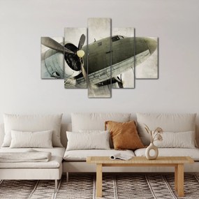 Tablou - Avion vechi cu elice (150x105 cm)