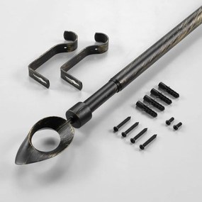 Galerie de perdea 120 - 210 cm extensibilă din metal Ovalon – douceur d'intérieur