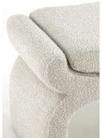 Bancă crem cu tapițerie din țesătură bouclé Nafya – Light &amp; Living