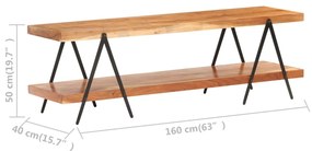Comoda TV, 160 x 40 x 50 cm, lemn masiv de acacia 1, lemn masiv de acacia