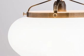Pendul elegant stil clasic Nostalgie 33cm alama antique/opal mat