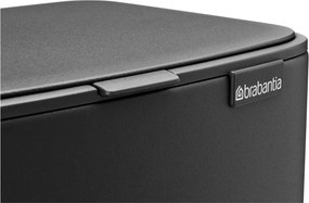 Coș de gunoi gri închis cu pedală din oțel 12 l Bo – Brabantia