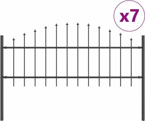 vidaXL Gard de Grădină 7 pcs Gri 170 x 140 cm