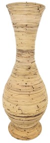 Vaza decorativa din ratan, diametru 38 cm, inaltime 100 cm