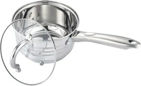 Cratita cu capac Bohmann BH 3138-14, 14 cm, Otel inoxidabil, Inductie, Argintiu/Inox