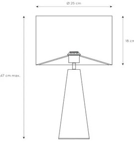 Lucide 10501/81/30 - Lampă de masă VELVET 1xE27/40W/230V