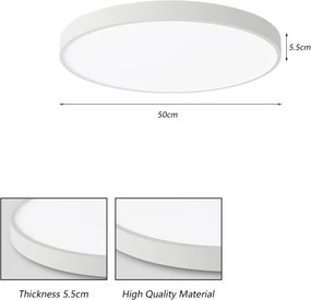 Brilagi - Lampă LED de tavan POOL LED/60W/230V 3000/4500/6000K 50 cm albă