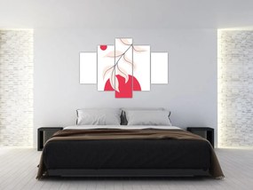 Tablou - Abstracție florală roz N⁰2 (150x105 cm)