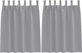 vidaXL Perdele Opaque cu Inel 2 pcs Gri deschis 140 x 140 cm Poliester