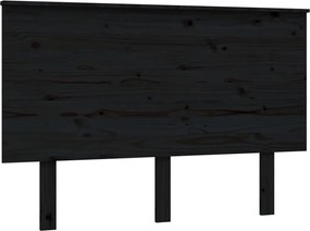 vidaXL Tăblie de pat, negru, 124x6x82,5 cm, lemn masiv de pin