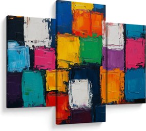 Tablou - Pictură cu pătrate colorate (90x60 cm)