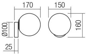 Aplică Redo 01-2714 VOLLEY 1xE14/28W/230V negru