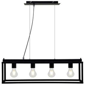 Lustră pe cablu BLACK STEEL 4xE27/40W/230V Briloner