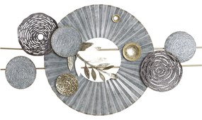 Decorațiune de perete dkd home decor albastru metal cercuri (91 x 5,7 x 49 cm)