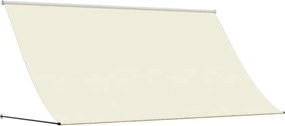 vidaXL Copertină retractabilă, crem, 300x150 cm, țesătură și oțel