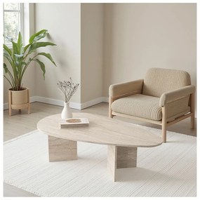 Măsuță de conferință Flap Travertine