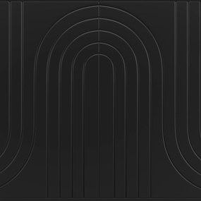 Comodă elegantă cu design unic cu valuri, Negru | Aosom Romania