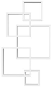 HOMCOM Rafturi pentru perete, 5 cuburi, cu accesorii de fixare, alb | Aosom Romania