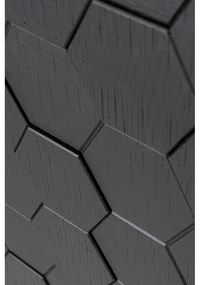 Comodă neagră joasă din lemn de pin 135x90 cm Linc – White Label