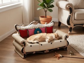 Culcus cu zgariat pentru pisica ROYAL PURR 59,5x27x33 cm, carton